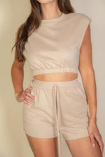 Cap Sleeve Top And Shorts Sets - Beautiful Woman