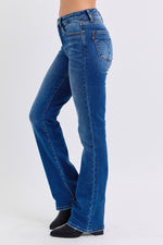 Judy Blue Full Size Run Mid-Rise Bootcut Jeans with Thermal Lining - Beautiful Woman