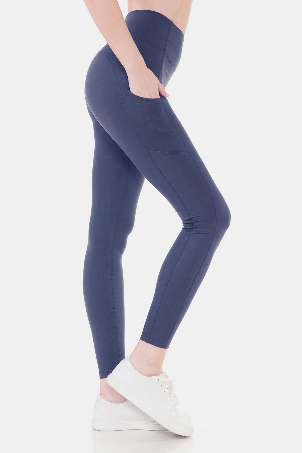 Leggings Depot High Waist Wide Waistband Leggings - Beautiful Woman