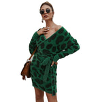 Leopard Print Dresses With Long Sleeves - Beautiful Woman