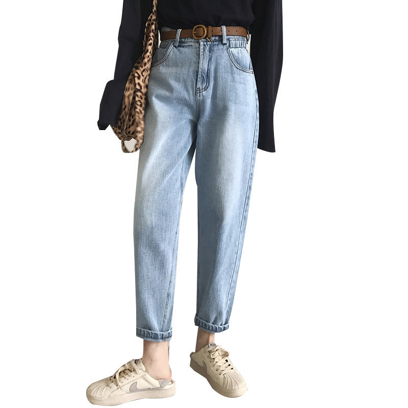 Retro Loose Women Jean Pants - Beautiful Woman