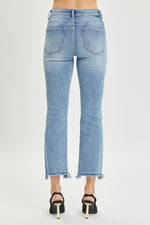 RISEN Full Size High Rise Distressed Cropped Straight Jeans - Beautiful Woman