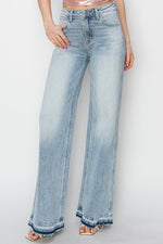 Risen Full Size High Rise Wide Leg Jeans - Beautiful Woman