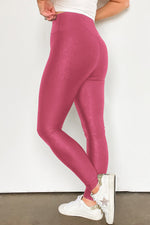 Solid High Waist Leggings - Beautiful Woman