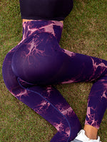 Tie-Dye High Waist Active Leggings - Beautiful Woman